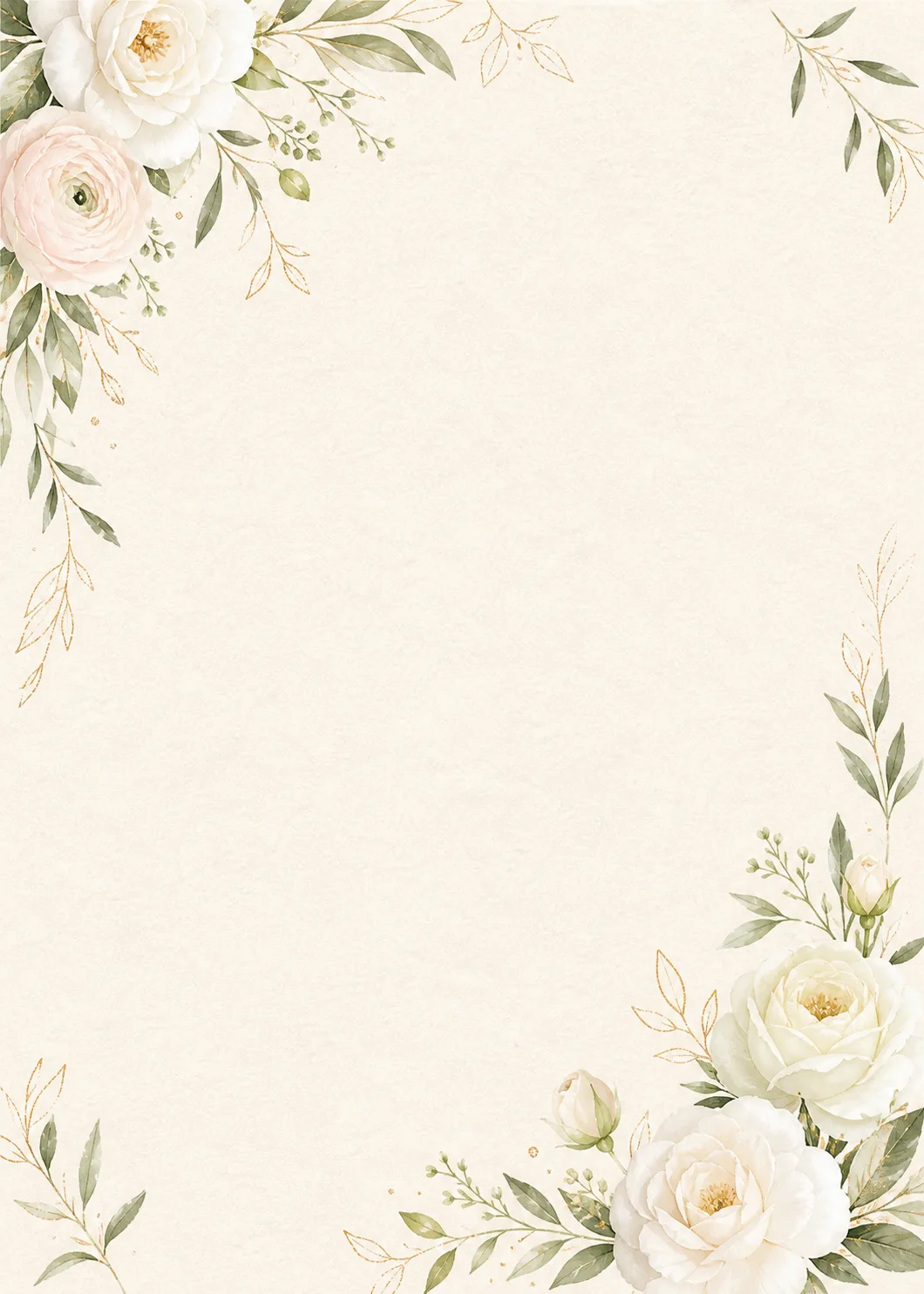 Anteprima del modello — Partecipazione di matrimonio floreale