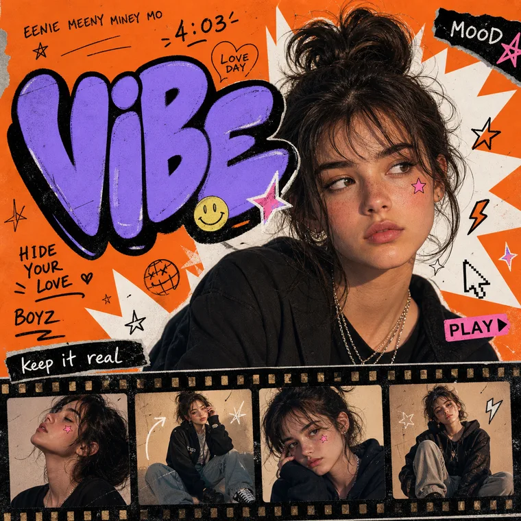 Poster pop Y2K preset example